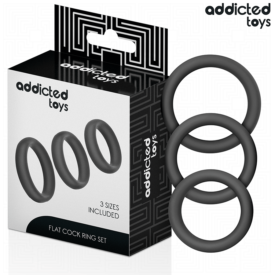 ADDICTED TOYS Set di 3 anelli piatti in silicone