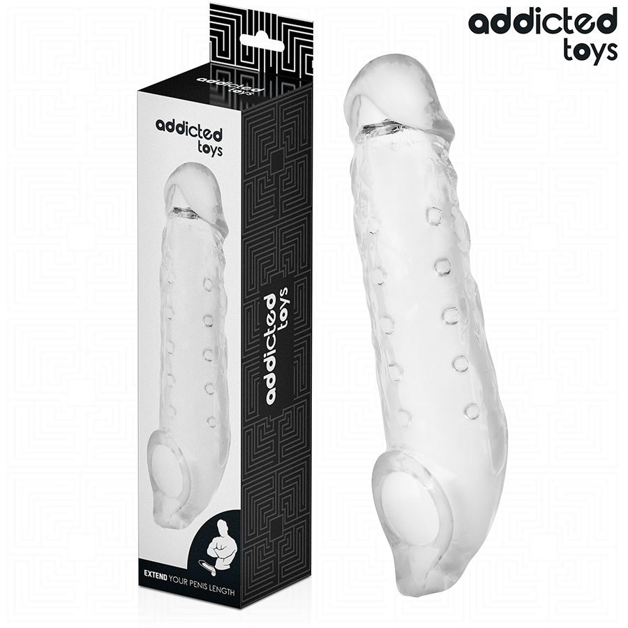 ADDICTED TOYS guaina per pene trasparente, taglia S, 23 cm