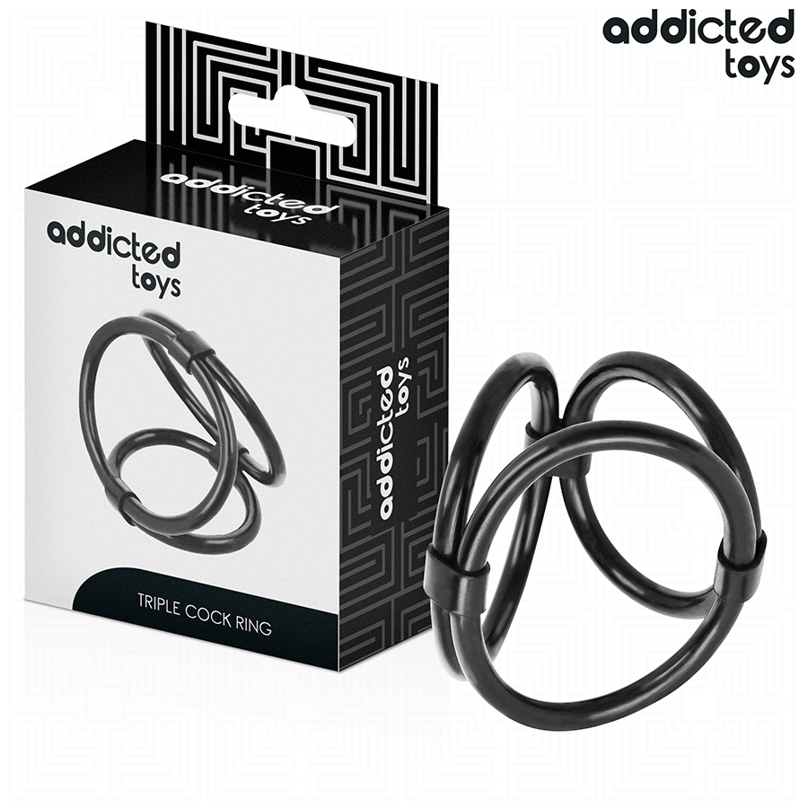ADDICTED TOYS Anello fallico triplo senza vibrazione
