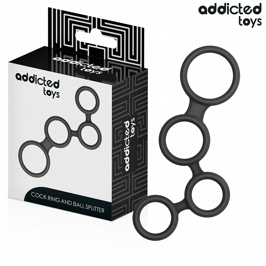 ADDICTED TOYS Anello per il pene senza vibrazione con separatore per i testicoli