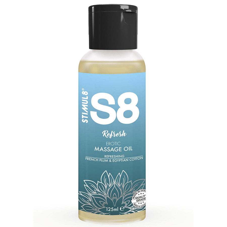 STIMUL8 S8 Refresh Cotton olio da massaggio, 125 ml