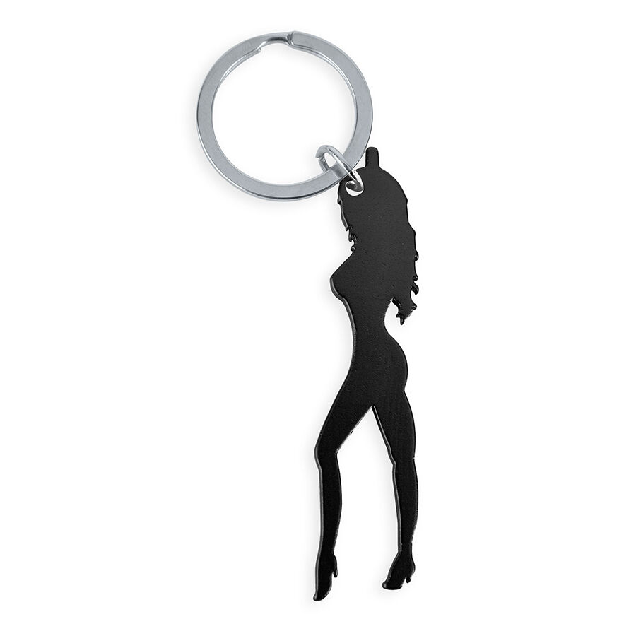 Portachiavi DIABLO PICANTE con apribottiglie e silhouette femminile