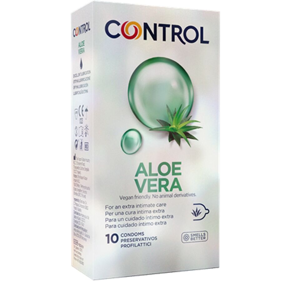Preservativi Control con lubrificante all’aloe vera, 10 pezzi