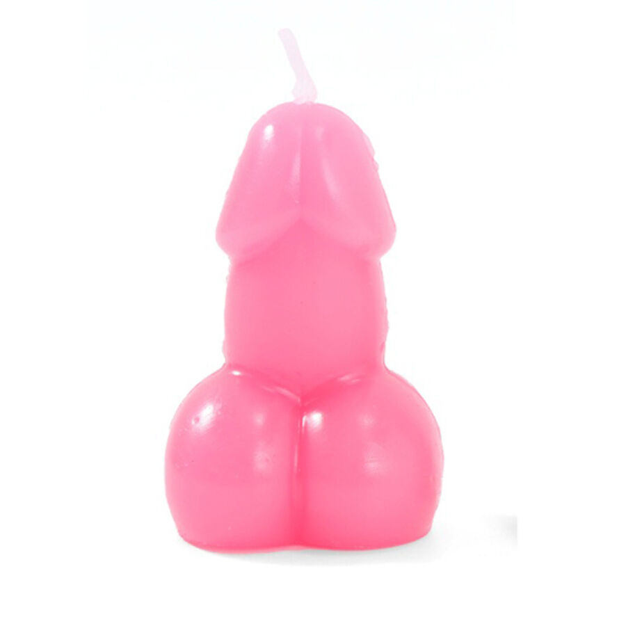 Candela a forma di pene DIABLO PICANTE, fucsia