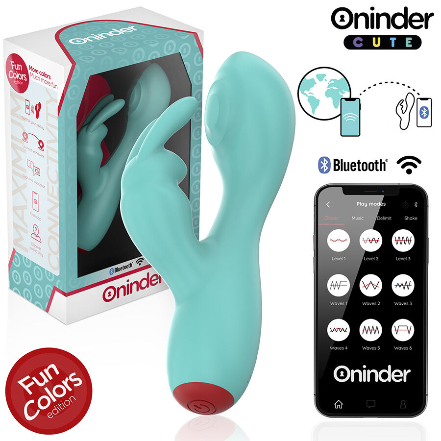 ONINDER CUTE Love Bunny vibratore con app e stimolatore per il punto G e il clitoride