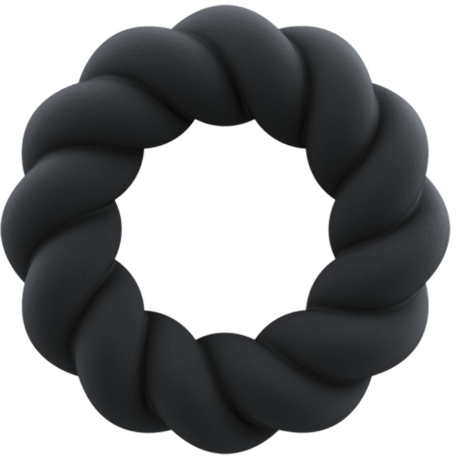 Anello per pene ROCKS-OFF Twist in silicone, senza vibrazione