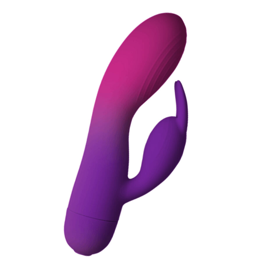 Vibratore rabbit ROCKS-OFF GLO GIRL, viola