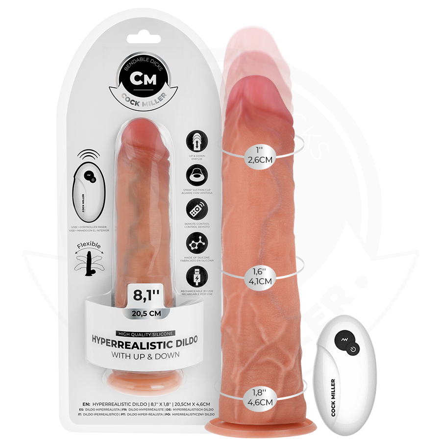 Dildo iperrealistico con funzione a spinta e telecomando | COCK MILLER