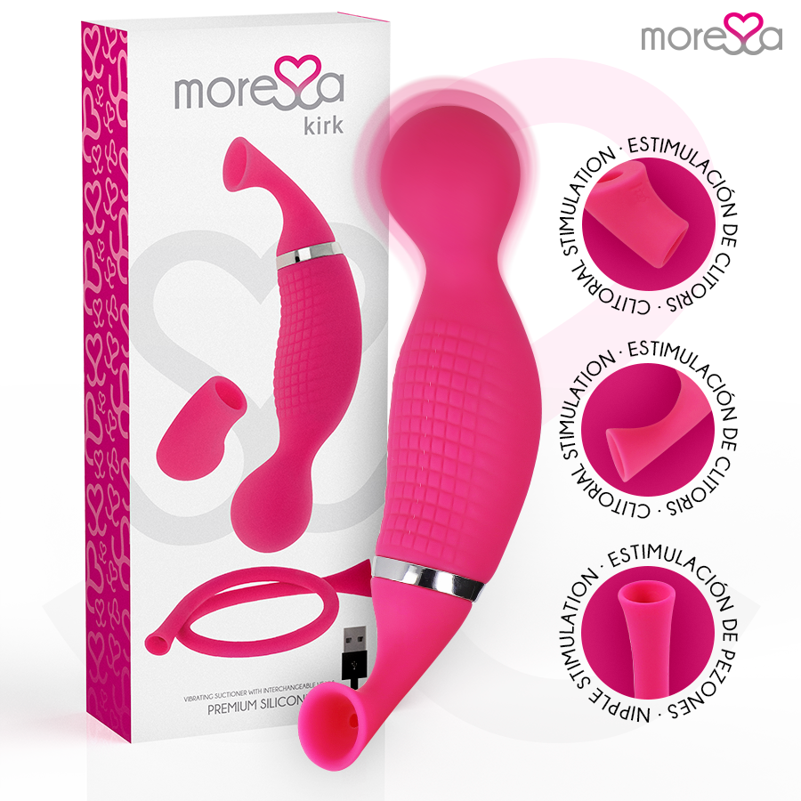Moressa Kirk Duo Suzione + Massaggiatore Multifunzione In Silicone Premium Ricaricabile