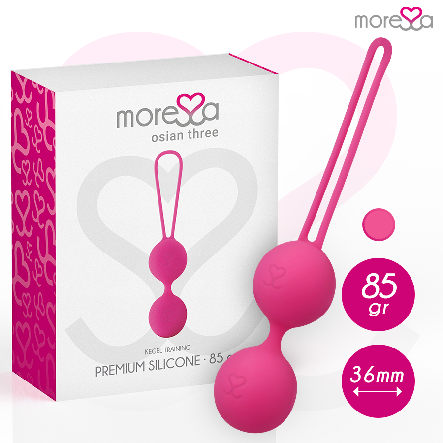 MORESSA OSIAN THREE palline vaginali in silicone, rosa