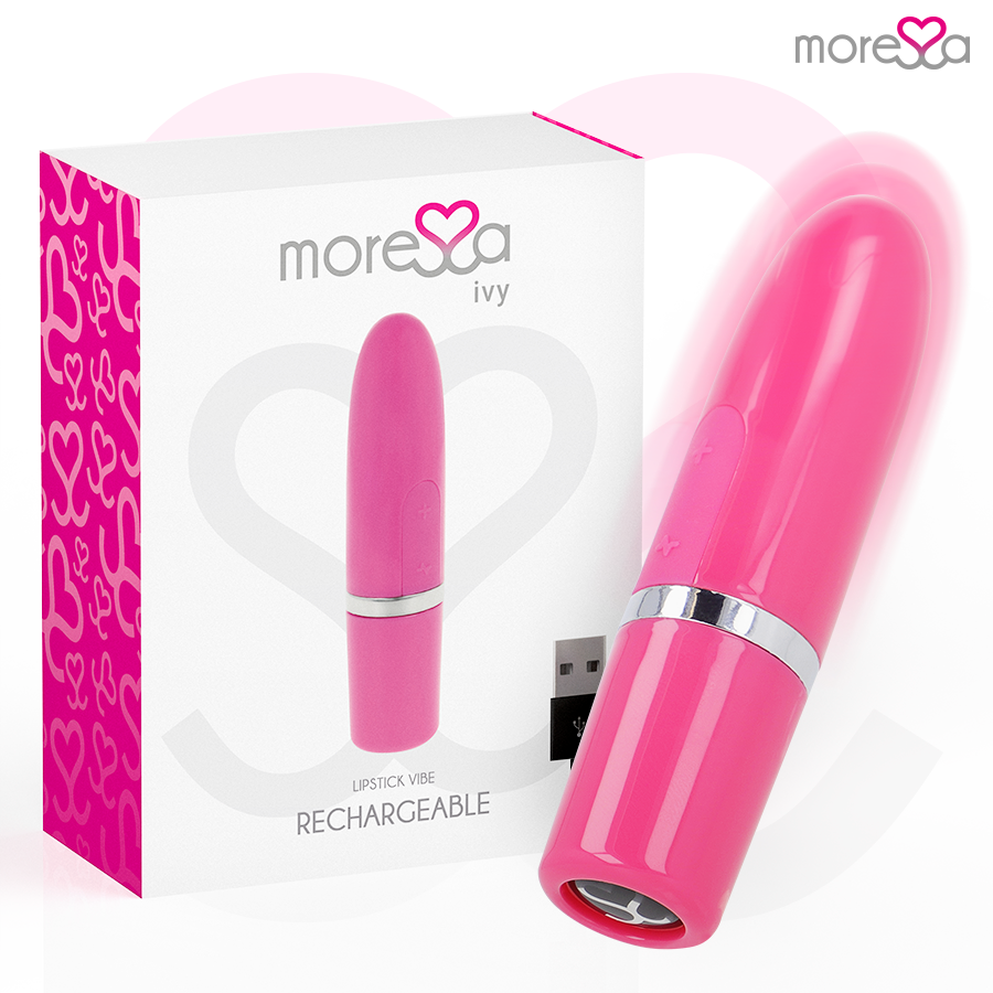 MORESSA Ivy minivibratore a forma di rossetto, rosa
