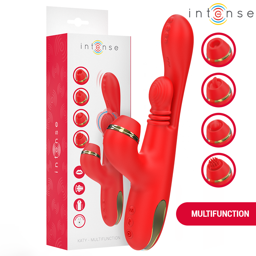 Stimolatore clitorideo INTENSE Katy con 4 accessori