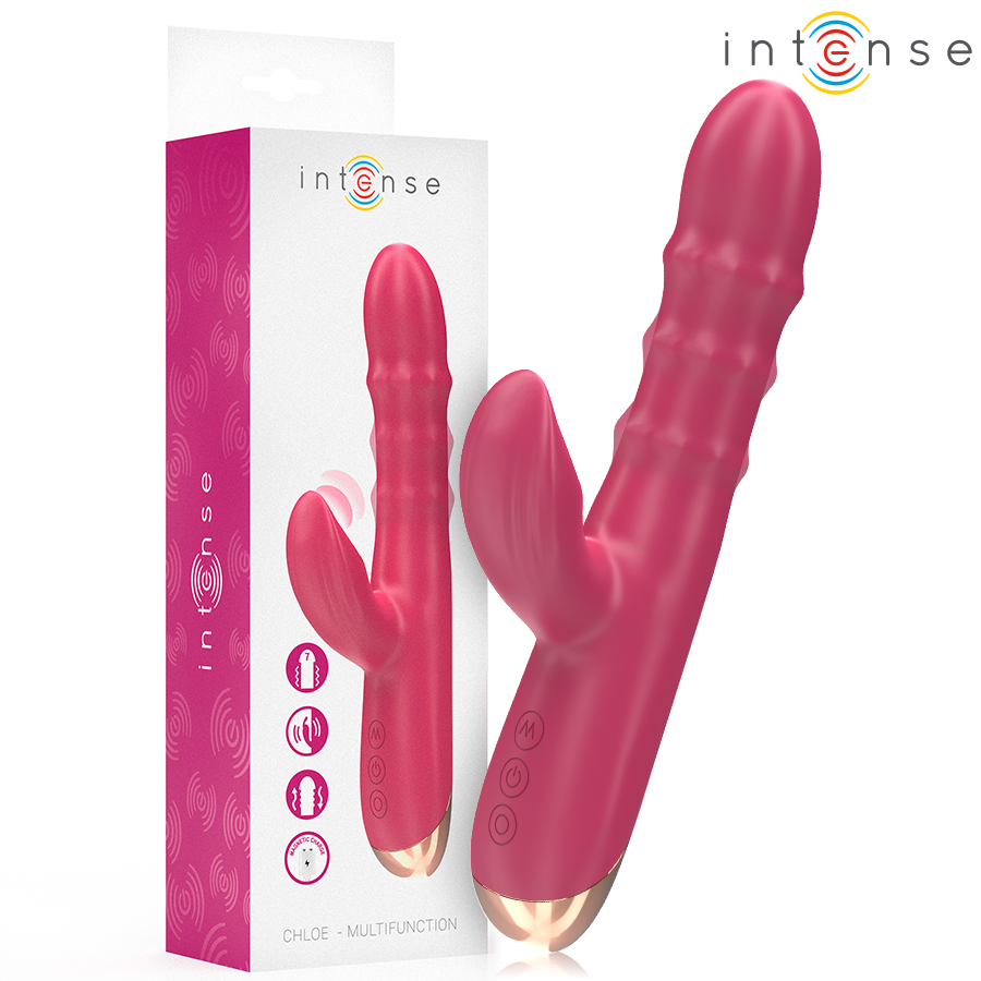 Vibratore INTENSE HIGH TECH CHLOE 3 in 1, rosso