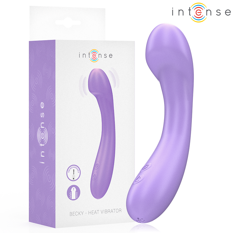 Vibratore INTENSE BECKY con funzione calore, 19 cm