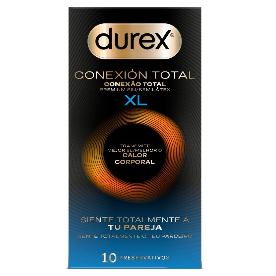 Durex Total Connection XL Ultra Fine Plus preservativi grandi, 10 pezzi