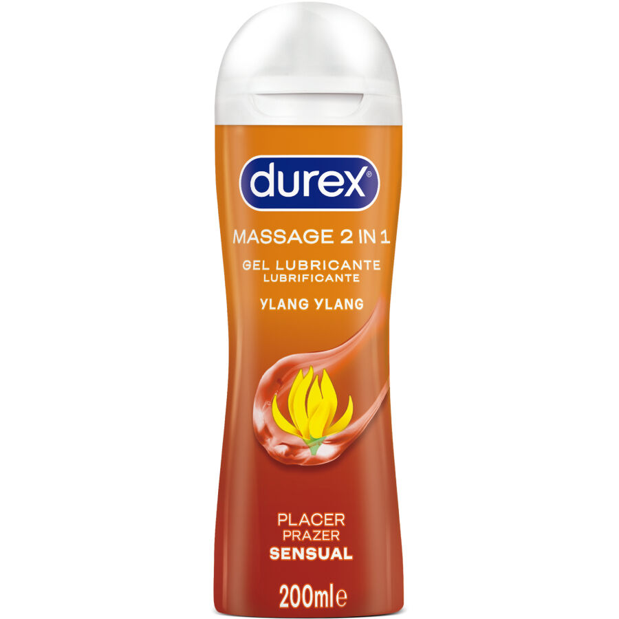 Gel da massaggio e lubrificante Durex Sensual allo Ylang Ylang, 200 ml
