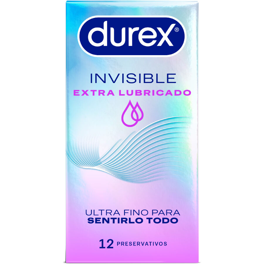 Preservativi sottili Durex Invisible con lubrificante extra, 12 pezzi