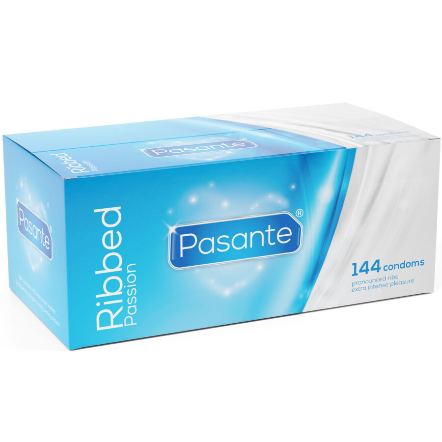 PASANTE Ribbed Passion preservativi a coste, 144 pezzi