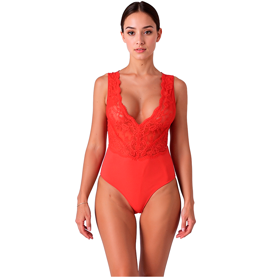 Body lingerie PASSION EVALIE, rosso, L/XL