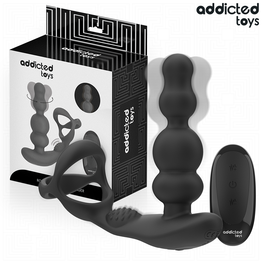 Massaggiatore prostatico ADDICTED TOYS con rotazione e telecomando