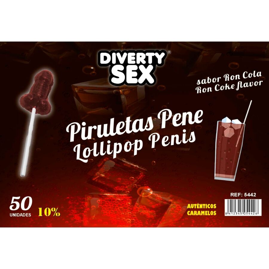 Lecca lecca DIABLO GOLOSO al rum e cola, un divertente regalo erotico