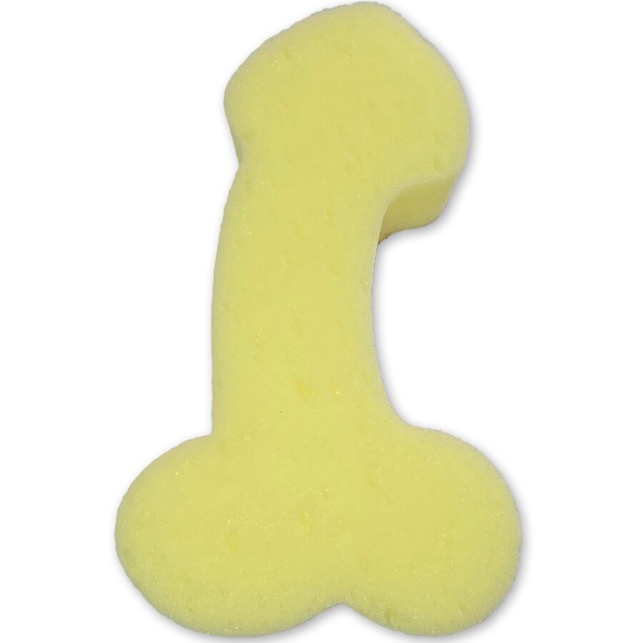 Spugna da bagno DIABLO PICANTE a forma di pene, gialla