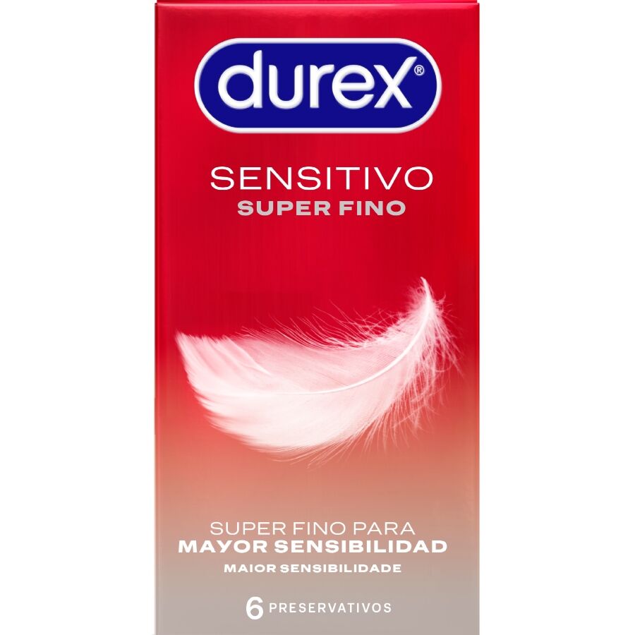 Durex Super Thin Sensitive preservativi sottili, 6 pezzi