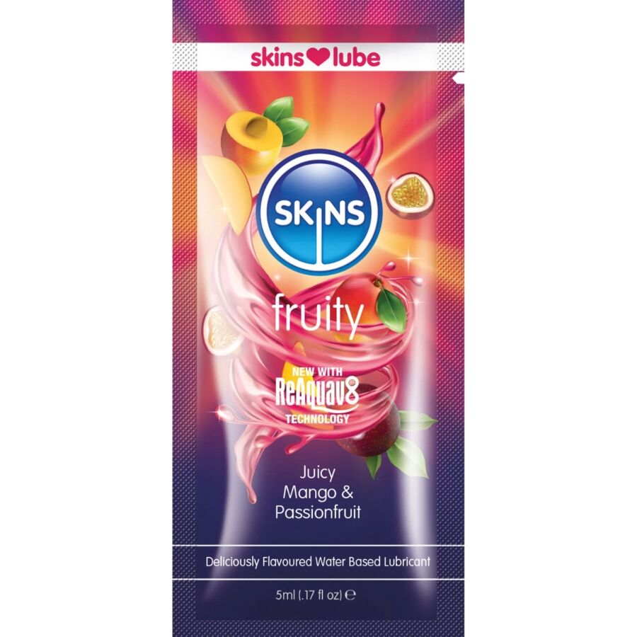 SKINS Fruity lubrificante al mango e frutto della passione, 5 ml