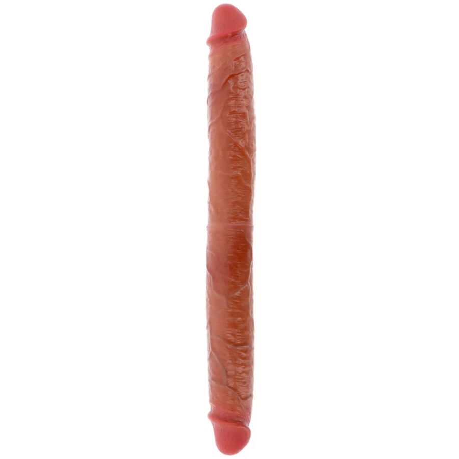 Dildo doppio in silicone GET REAL, color caramello, 46 cm