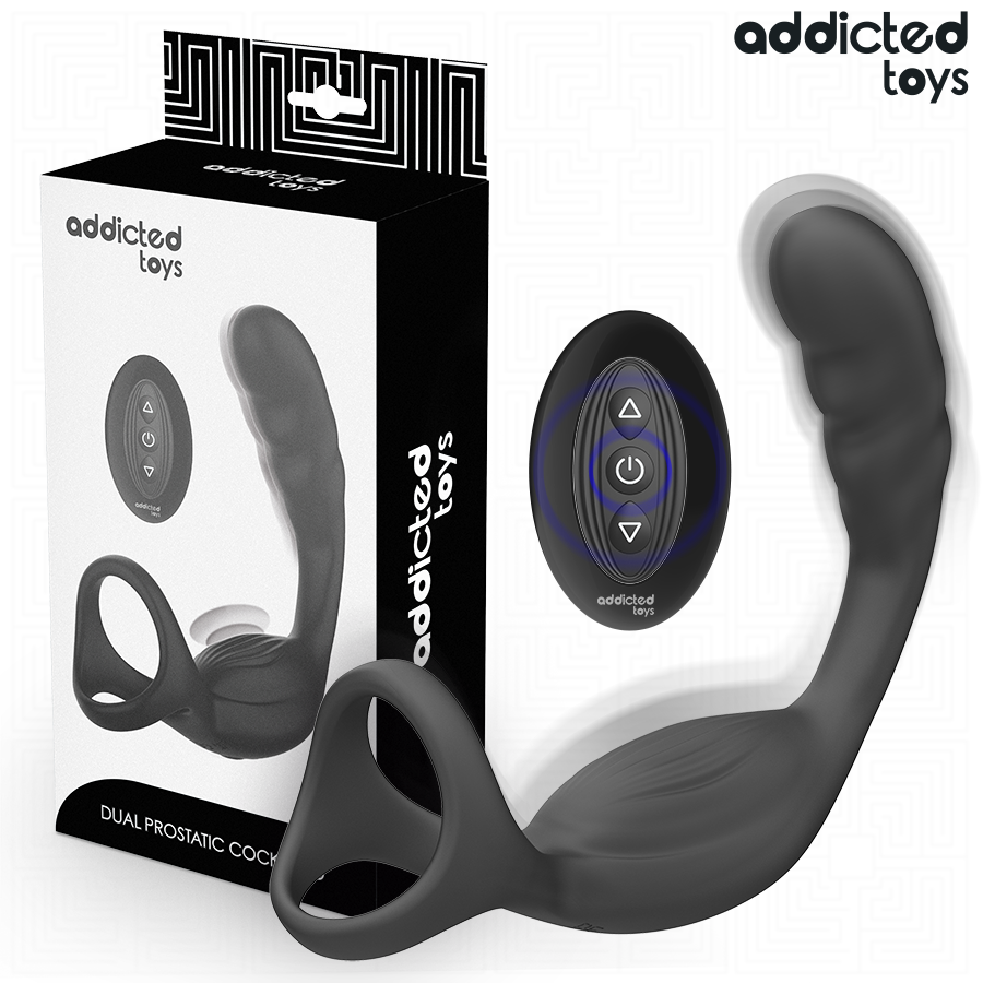 ADDICTED TOYS anello vibrante per il pene con stimolatore prostatico