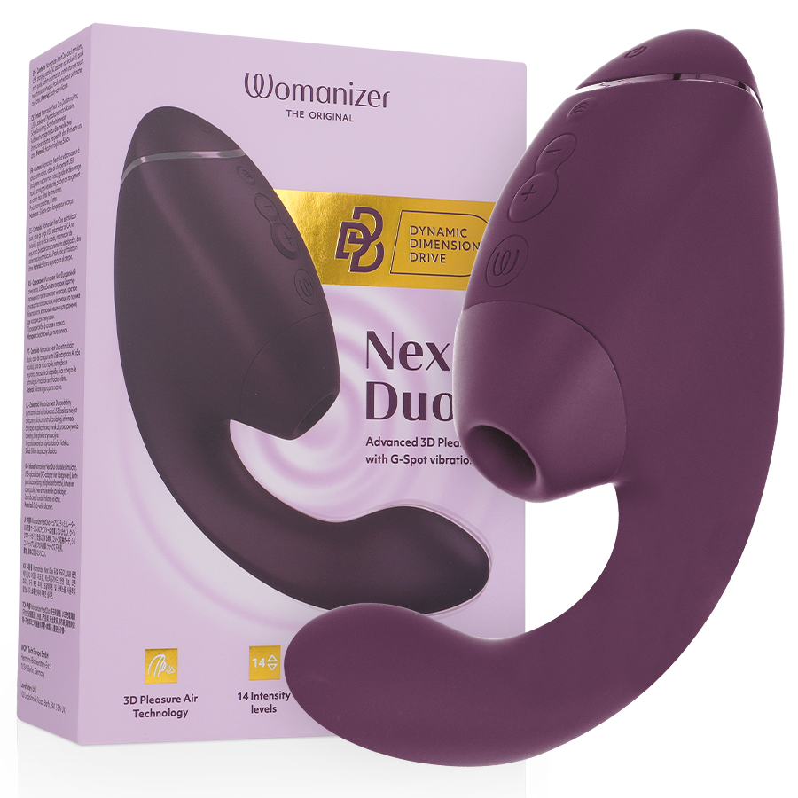 Womanizer Duo Next stimolatore a onde di pressione, viola scuro