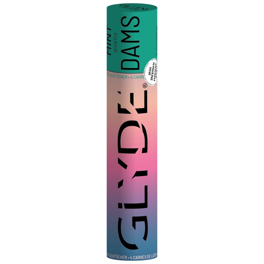 SHEER GLYDE fogli in lattice per sesso orale al profumo di menta, 4 pezzi