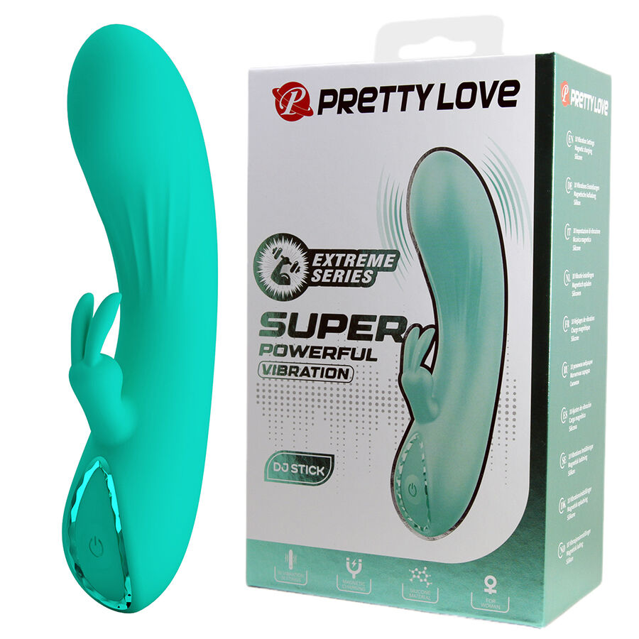Pretty Love DJ Stick vibratore rabbit turchese