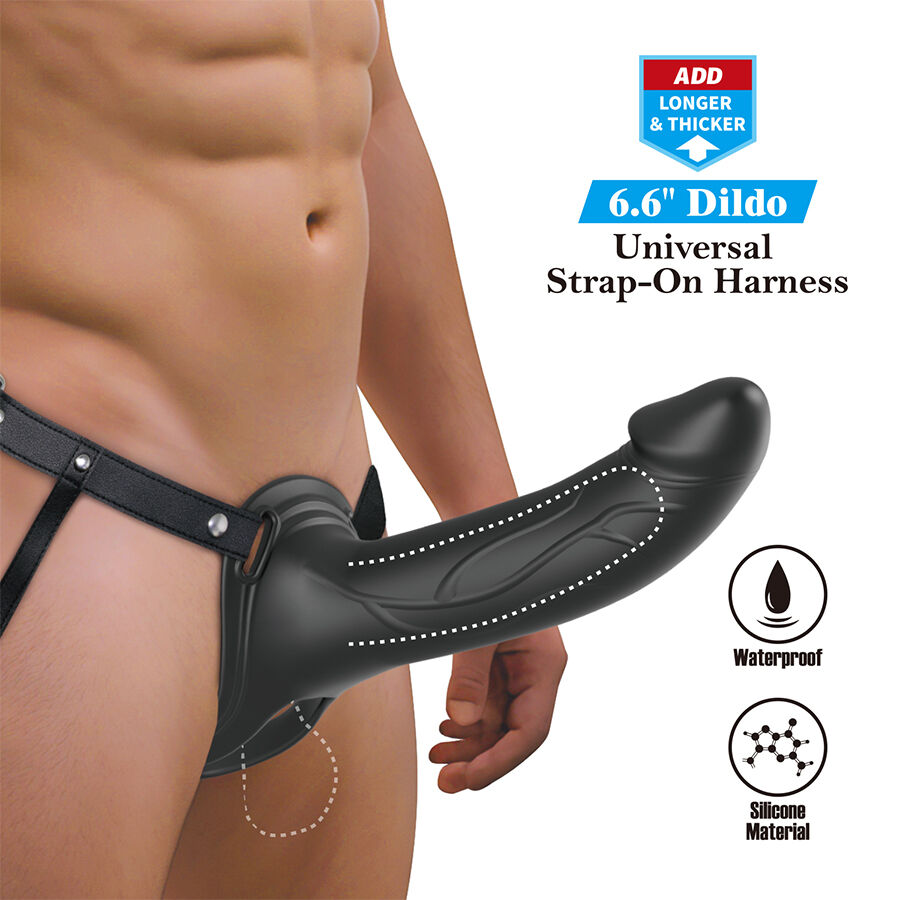 Set strap on Pretty Love London con harness regolabile, nero