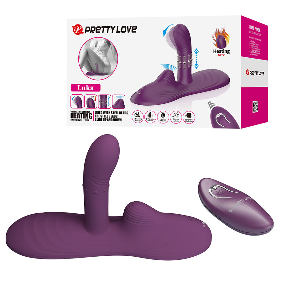 Pretty Love Luka vibratore da sedia con funzione riscaldante e telecomando
