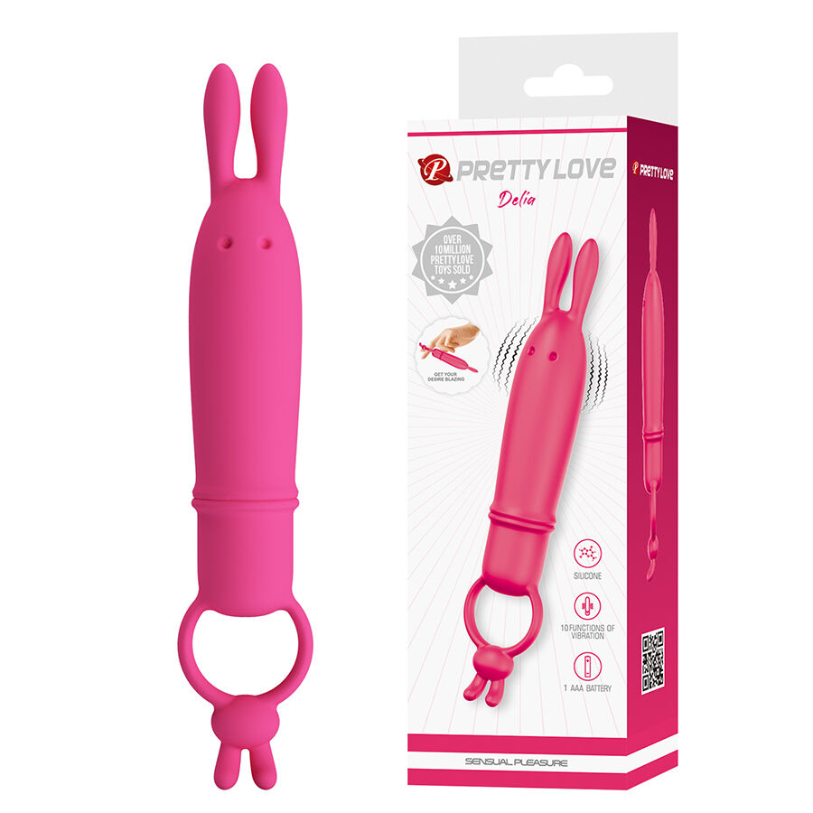 Pretty Love Delia vibratore rabbit con anello per impugnarlo