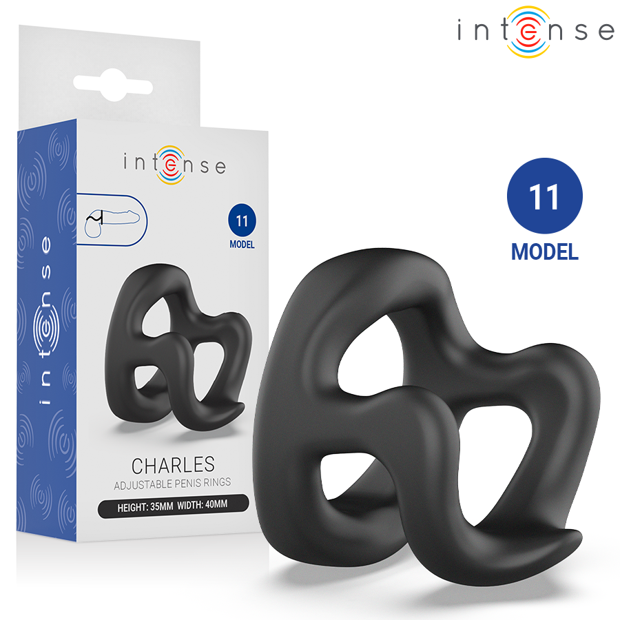 Anello per pene regolabile INTENSE Charles senza vibrazione