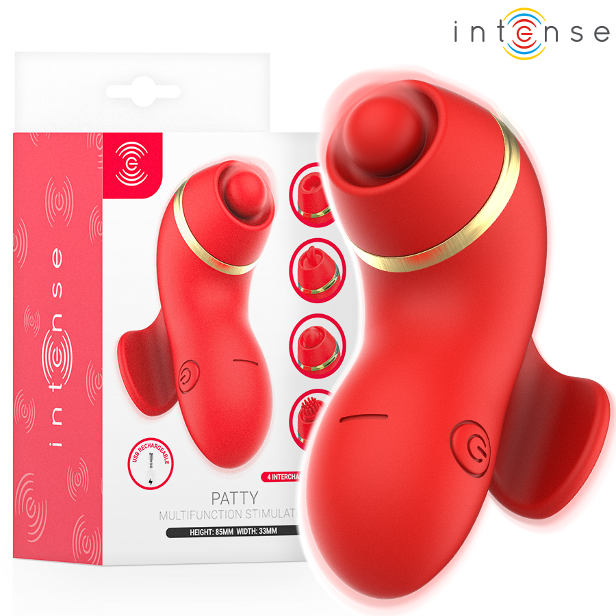 INTENSE Patty vibratore per il clitoride con 4 accessori intercambiabili
