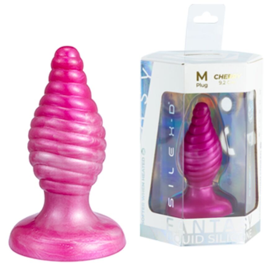 Silexd Cherry Tappo Anale Fantasy In Silicone Liquido Termoreattivo Rosa 9,2 Cm