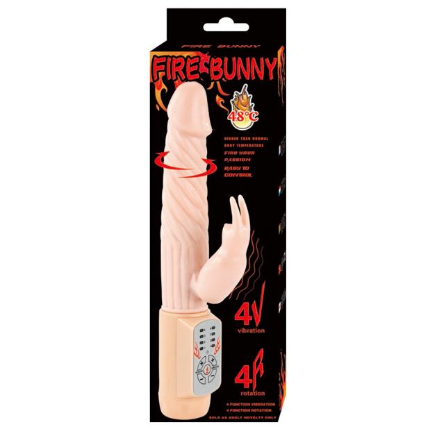 BAILE Fire Bunny vibratore rotante con funzione riscaldante