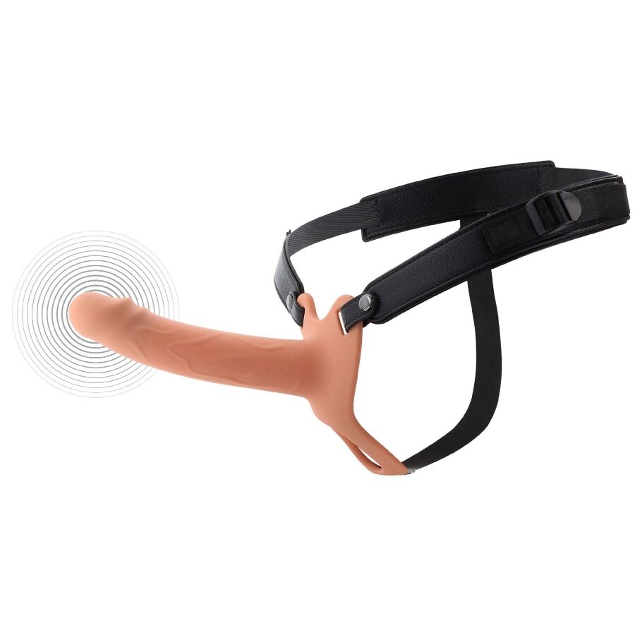 HIDDEN DESIRE INFERNO guaina vibrante per pene con imbracatura, 18 cm
