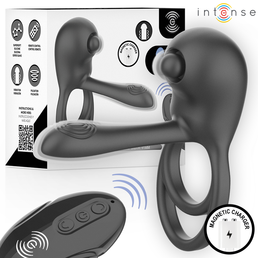 INTENSE Spike anello vibrante per pene con telecomando
