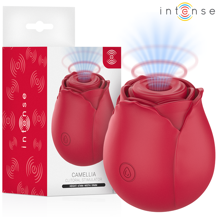 Vibratore a rosa INTENSE Camellia color bordeaux