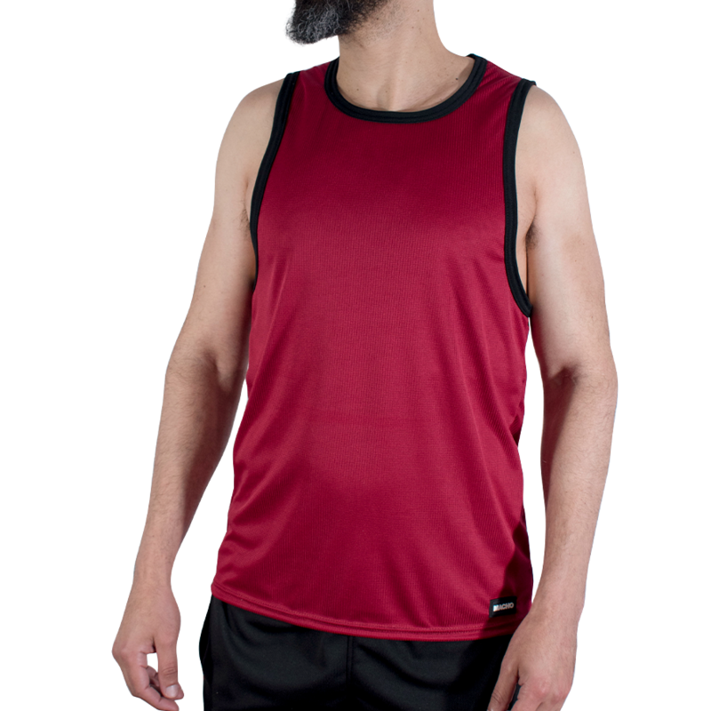 Maglia sportiva MACHO CMV003 in marrone castagna o bordeaux