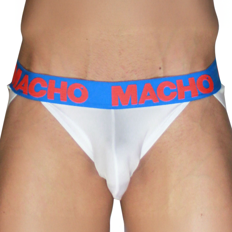 Jockstrap MACHO MX29AZ bianco e blu scuro