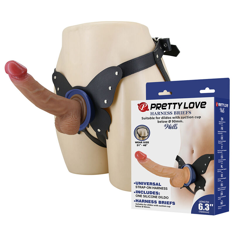 Set strap-on Pretty Love Yeti con dildo a ventosa