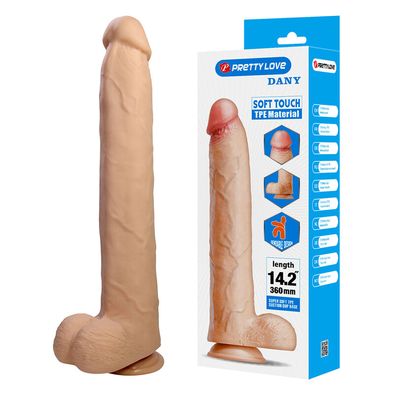 Pretty Love Dany dildo realistico con ventosa, circa 36 cm