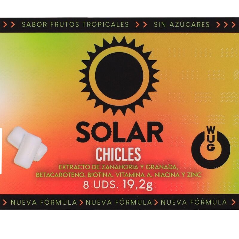 WUG GUM Solar chewing gum al gusto di frutta tropicale