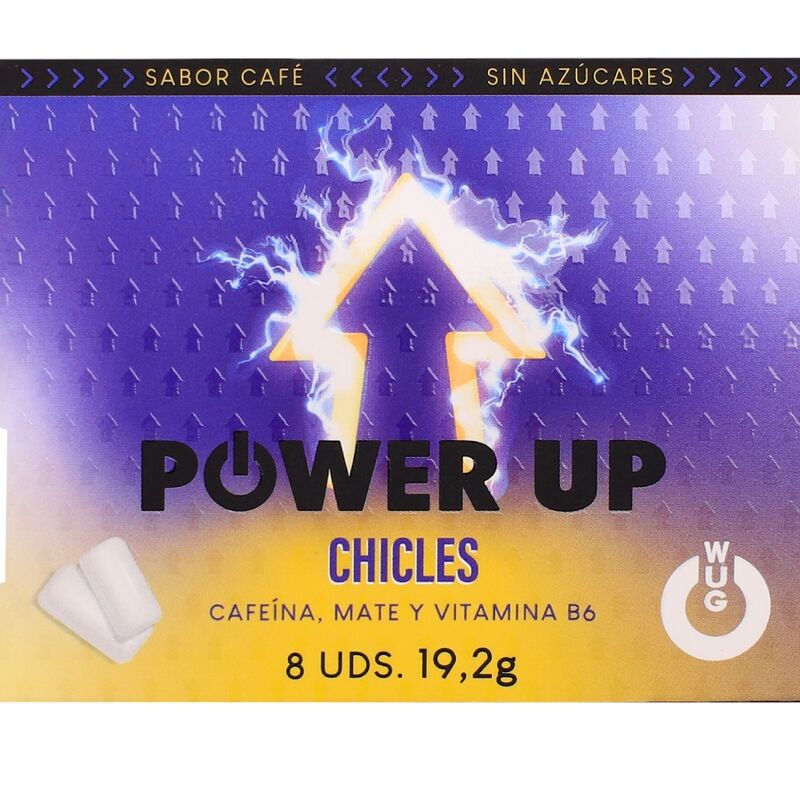 WUG Power Up chewing gum alla caffeina al gusto di caffè