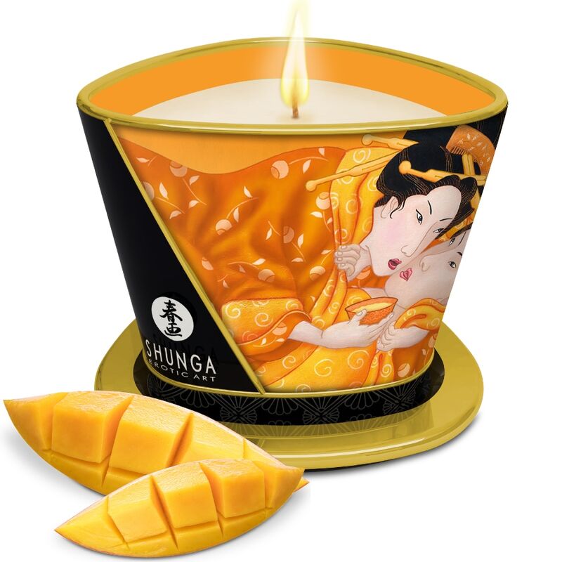 Candela da massaggio Shunga al mango, 170 ml